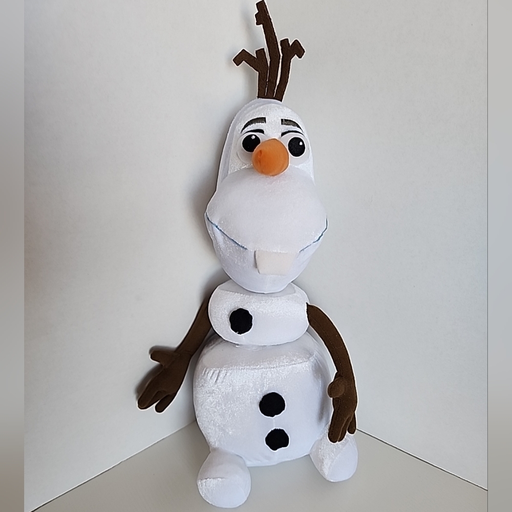 Disney Frozen Olaf plush snowman Pull Apart & Talking 15" Pre-owned Condition